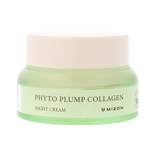 MIZON Phyto Plump Collagen NIGHT CREAM, Anti wrinkle, Plant Collagen, Hydrating, Safe Vegan Formula (50ml/1.69oz)