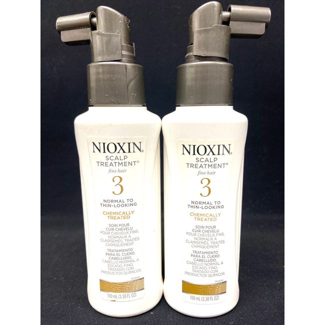 2 nioxin scalp treatment fine hair # 3 normal to thin looking hair 3.38oz