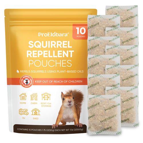 Squirrel Chipmunk Repellent Deterrent Indoor: Powerful Squirrel Mice Repellent Indoor - Repels Mice Mosquito Rats Roaches Ants Spiders - Chipmunk Squirrels Mint Bugmd Deterrent (10 Pouches)