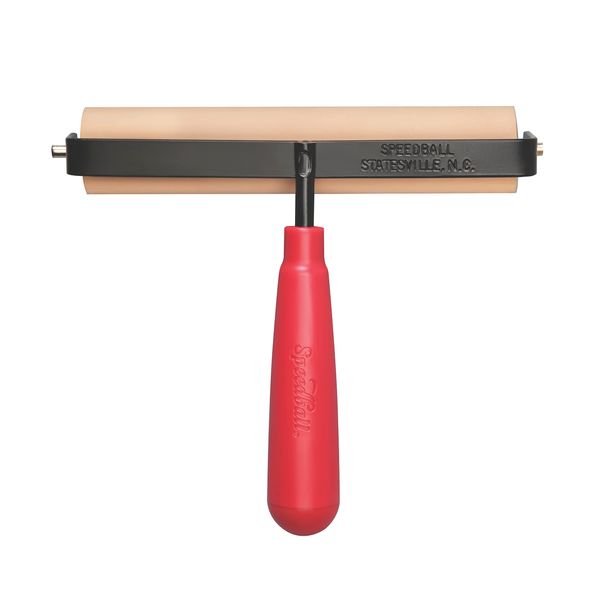 Speedball Rubber Brayer, Brown, 6-inch