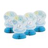 6" Mini Blue Stitching Boy Baby Shower Centerpiece Decorations, 4ct