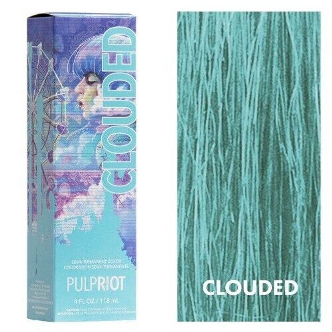 PULP RIOT SEMI-PERMANENT HAIR COLOR 4 oz. - CLOUDED / BRIGHT VIBRANT TEAL BLUE