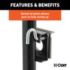 Bracket-Mount Swivel Jack with Top Handle (2,000 lbs, 15" Travel)