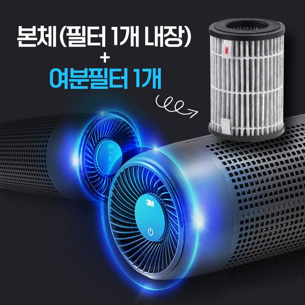 Vehicle air purifier G3 low noise 360 ​​degree directional dual fan electrostatic filter, air purifier + filter set