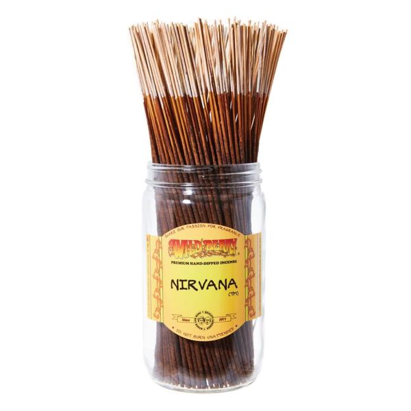 Wild Berry Incense Sticks - Nirvana - Soothing Fragrance with Vanilla and Lavender - Hand Dipped in The USA (100 Count)