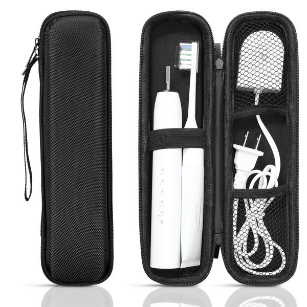 Euqvunn Toothbrush Case, Polyester, Black