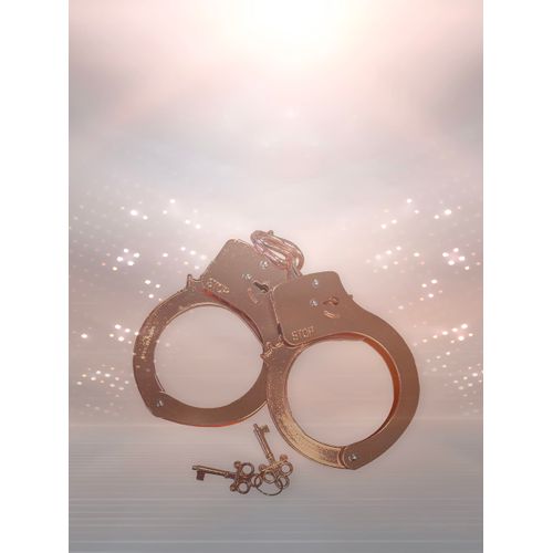Alandra Party RG Rose Gold Zinc Metal Hand Cuffs, One Colour
