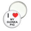 I Love My Guinea Pig - 77mm Round Compact Mirror