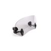 Motorcycle Windshield Universal Clamp-On Variable Windshield Spoiler Extension (Smoked Color)