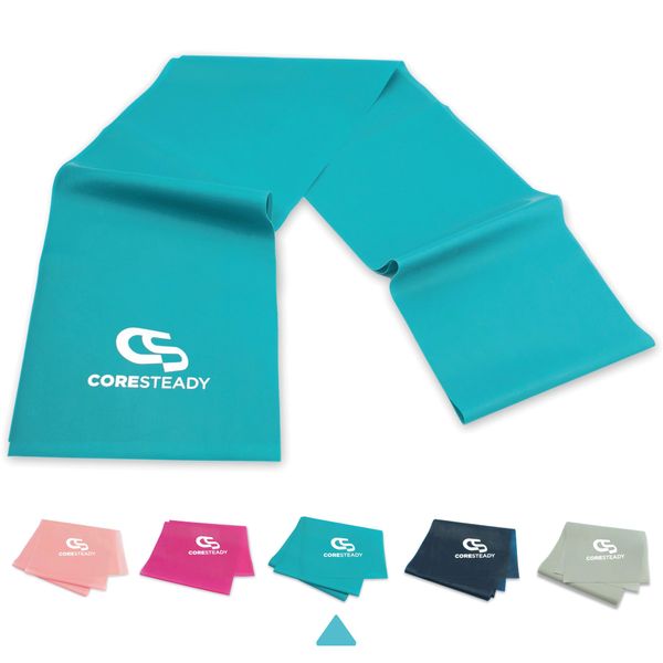 Coresteady Resistance Band For Men & Women - Exercise Band to Build Strength, Flexibility, Muscle & Tone - For Fitness, Stretching, Pilates, Physio & Yoga - With Exercise Guide