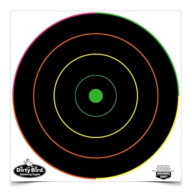 DIRTY BIRD 12" Multi-Color Bull's-Eye Targets - 10 Targets