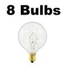 8 Pack Light Bulb for Large Scentsy Wax Diffusers/Tart Warmers, 25 Watt 130 Volt