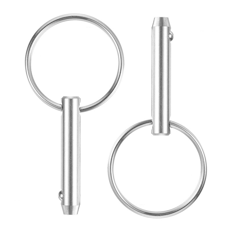 Lot De 4 Goupilles Quick Release 6.3mmx59mm En Acier Inox 316 - Marine, Argent, Neuves