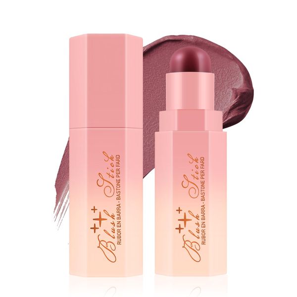 Apooliy Matte Cream Blush Stick for Cheeks,Blendable Color,Long Lasting Blusher,Highly Pigmented,Non-Greasy，Multi-Stick