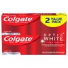Colgate Optic White Whitening Toothpaste, Stain Fighter, Mint, 2 Count(Pack of 1)