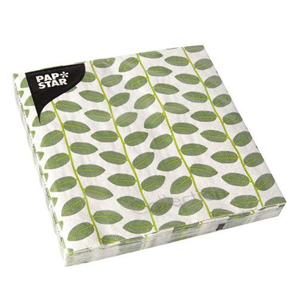 Papstar Bönor & Blad Napkins Green