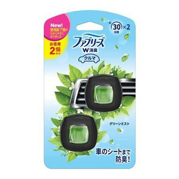 Febreze Easy Clip Car Air Freshener, Leaf Garden Breeze, 0.07 fl oz (2 ml) x 2 Packs