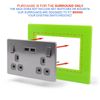 Double Light Switch Surround Acrylic Finger Plate Panel Socket (White Gloss)