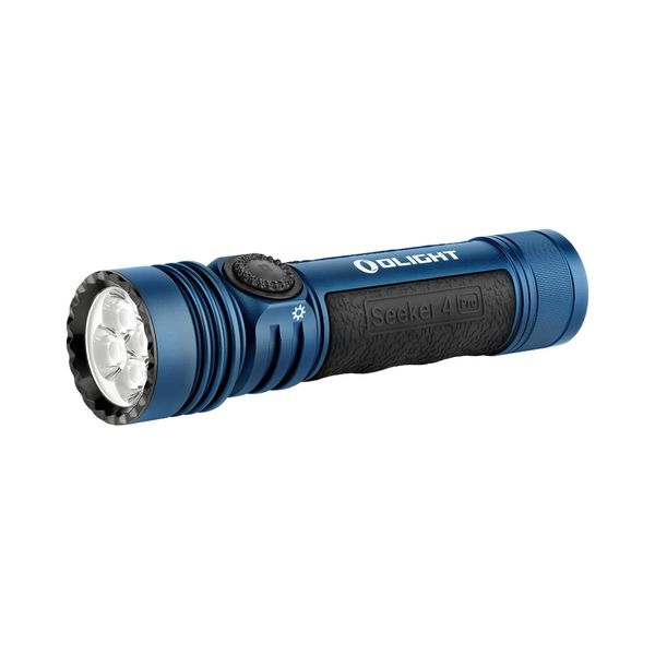 Olight Seeker 4 Pro Flashlight, LED Light, Handy Light, MCC & Type-C Rechargeable, 4600 Lumens, Locking Function, Small, IPX8 Waterproof, Includes Holster, For Outdoors, Disaster Prevention,