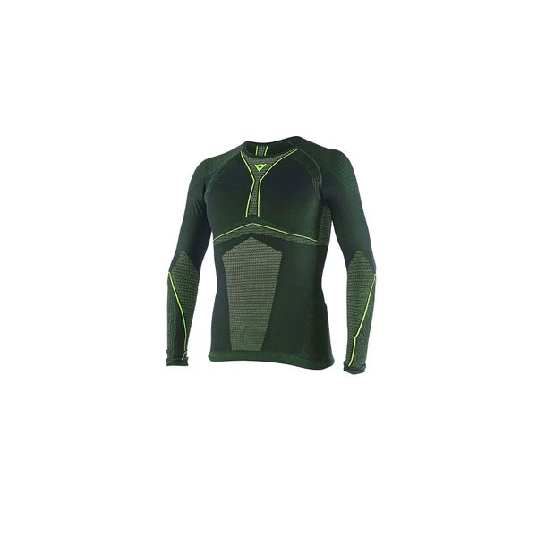 Dainese-D-CORE DRY TEE LS, Black/Fluo-Yellow, Size XS/S