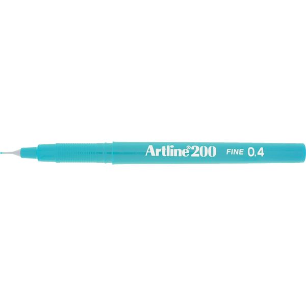 Artline 200 Turquoise Fineliner Technical Drawing Pens - Pack 12