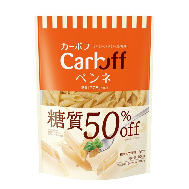 CarbOFF Hagoromo CarbOFF (Low Sugar Macaroni Type), Penne, 3.5 oz (100 g) (5689) x 5 Packs