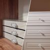 sourcing map 2 Pcs Crystal Knobs 25 mm Drawer Pulls Crystal Drawer Knobs for Cupboard, Wardrobe, Dresser, Clear/Silver