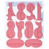 Tim Holtz Cling Mounted Stamp Sets Stampers Anonymous Numeric Rubber Stamp, Red, 7x8.5 inch