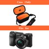 Mchoi Hard EVA Travel Case for Sony Alpha a6000/a6400/a6600/a6100/a5100 Mirrorless Digital Camera, Case Only, New Version, Orange