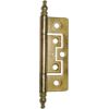 (5 Pack) No Mortise Brass Plated Steel Hinge
