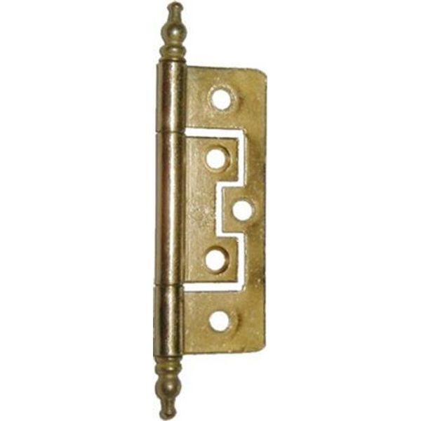 (5 Pack) No Mortise Brass Plated Steel Hinge
