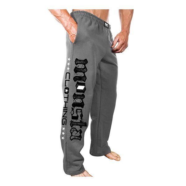 Monsta Clothing Co. Men's Bodybuilding Workout (MC-Monsta-.. Guaranteed, Blue Sweatpants W/ Bk/Wt Art