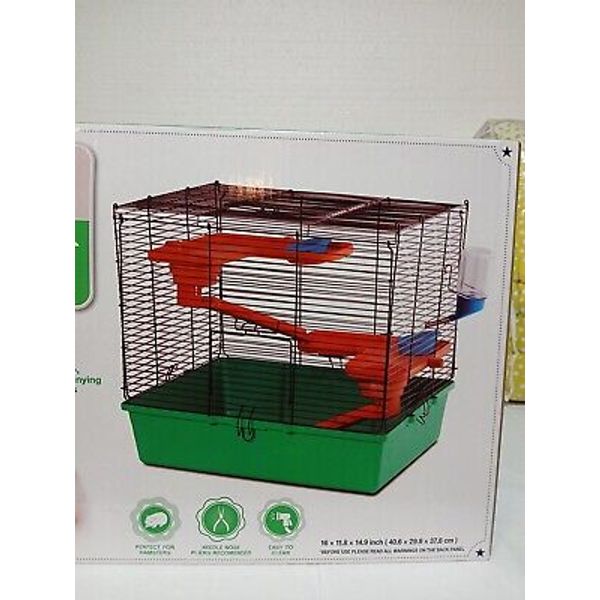 Hamster Cage, Pet Champion Hamster Habitat, Easy To Assemble And Clean 2 Floors