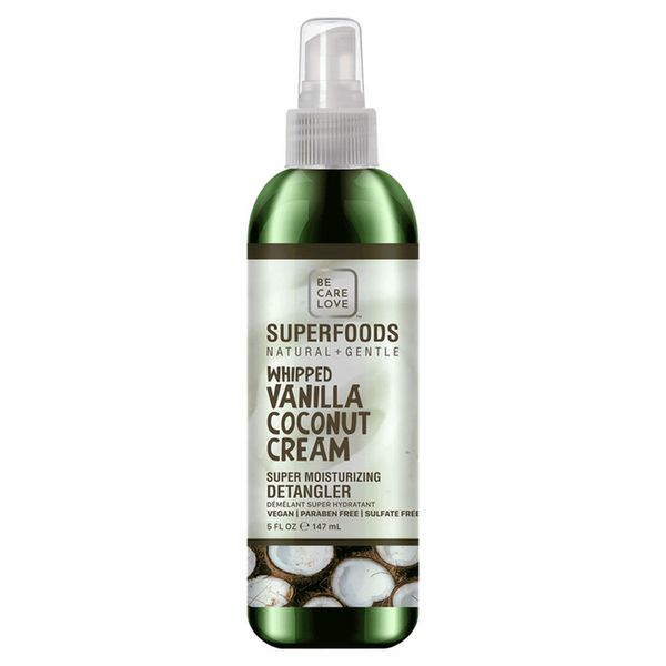 Be Care Love SuperFoods Whipped Vanilla Coconut Moisturizing Detangler, 5 Oz"