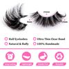 Leipple Half Lashes Natural Look Cat Eye False Eyelashes Wispy Fluffy Clear Band Faux Mink Lashes Soft Reusable 10 Pairs Pack(1002)