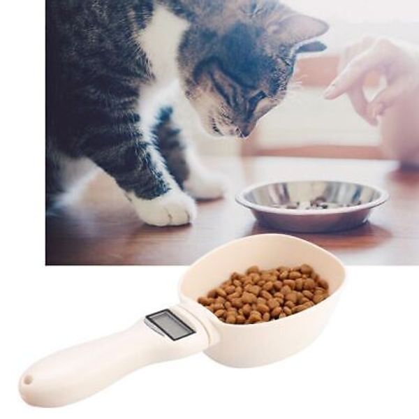 Portable Electronic Pet Cat Dog Food Measuring Weighing Spoon Kitchen Scale