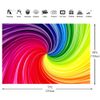 Artistic Backdrop Rainbow Spiral Gradient Color Photography Backdrop Abstract Art Studio Background Props (7x5ft)
