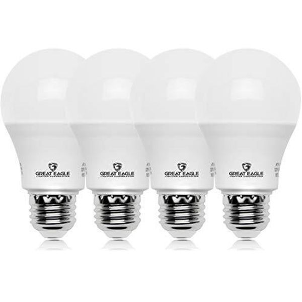 A19 LED Light Bulb, 9W (60W Equivalent), 4 Count (Pack of 1) 4000k Cool White