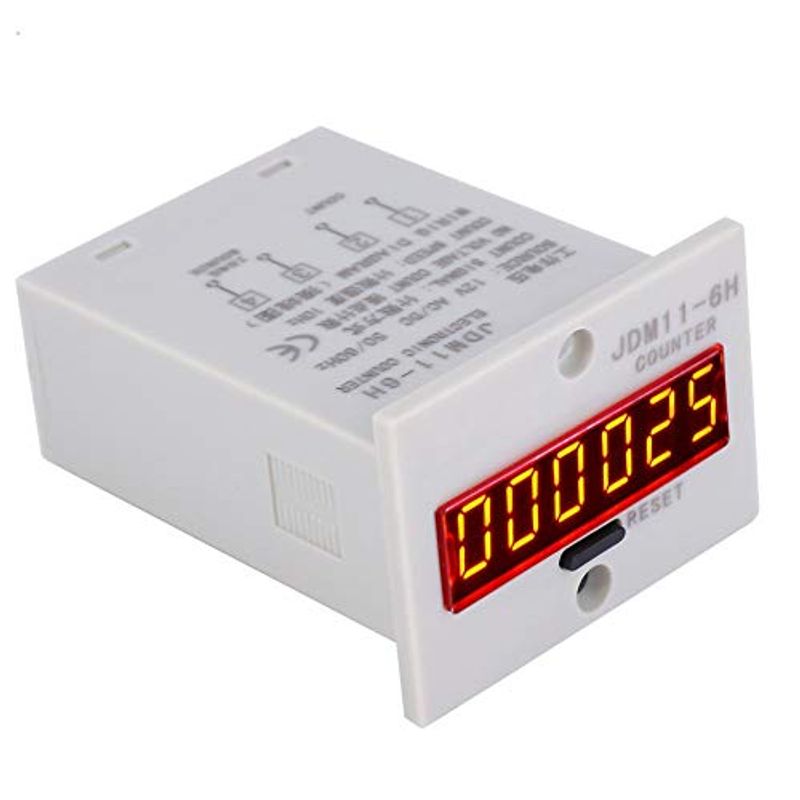 6 Digits Electronic Counter, 0-999999 Counting Range LED Digital ...