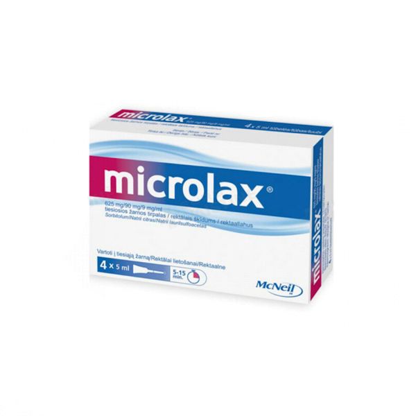 Microlax Enema 5mlx4 - Fast Treatment of Constipation Or Conditions Requiring Relief of Emptying