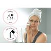 S&T INC. Gentle Face Scrubbers, Dual Sided Face Exfoliators with Elastic Strap, 3.3 Inch Diameter, 2 Pack, Teal/Pink