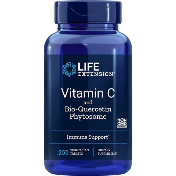 Life Extension Vitamin C 1000 mg and Bio-Quercetin Phytosome - 250 Veg Tablets