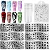 6PCS Nail Stamping Plates Kit, EBANKU Stamping Plates for Gel Polish with 1 Nail Stamper & 1 Nail Scraper, Flower Animal Pattern Manicure Print Tools for DIY Nail Art Designs