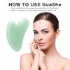 Gua Sha Tool, Jade Stone Guasha Massage Tool for Scraping Facial and SPA, Gua Sha Stone Facial Gua Sha Tools Gua Sha Scraper for Slimmer Face and Contouring Green (Green)