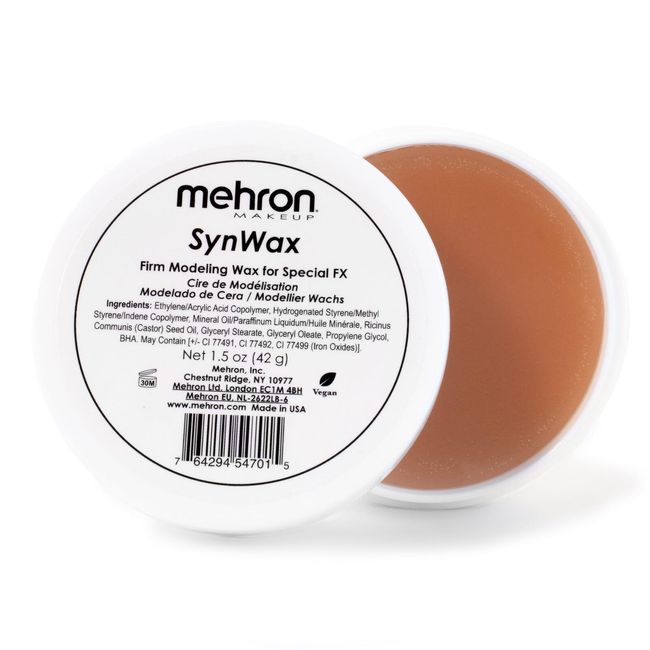 Mehron Makeup SynWax | Firm Modeling Wax for 1.5 Fl Oz (Pack of 1), Flesh