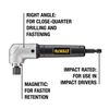 DEWALT Right Angle Attachment, Impact Ready (DWARA120) Black