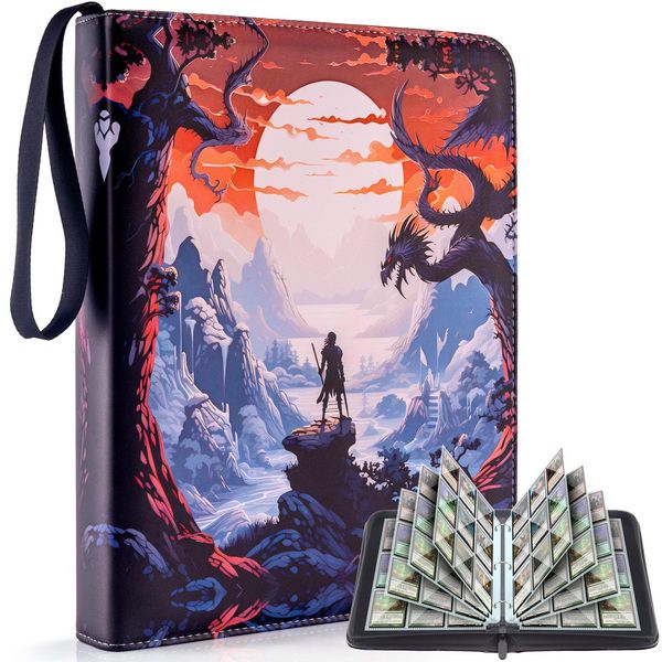 MewVeer Trading Card Binder for MTG/YGO/PTCG Cards, Holds 900 Cards, Trading Card Holder, Game Collection Card Album, Gifts for Boys/Girls