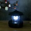Erthree Garden Solar Lights, Outdoor LED Lighthouse, Durable Rotatable Waterproof for Pathway (Red - L)