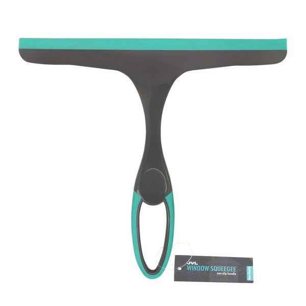 JVL 20-043GY Hand Held Wiper Blade Window Squeegee, Grey/Turquoise