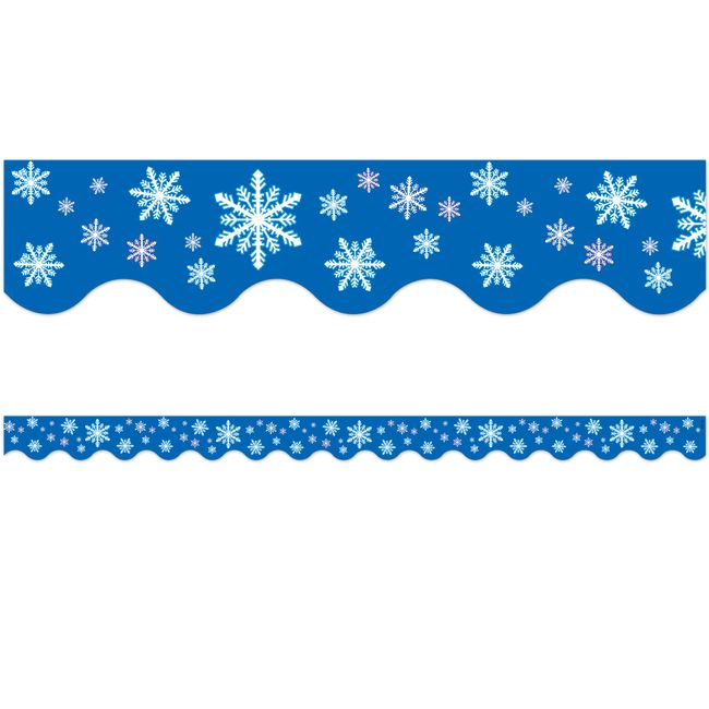 Teacher Created Resources Snowflakes Border Trim, Multi Color (4139) , 2.19 x 35 Inches